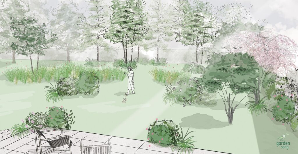 jardin anglais pespective